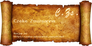 Czeke Zsuzsanna névjegykártya