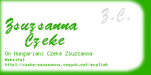 zsuzsanna czeke business card